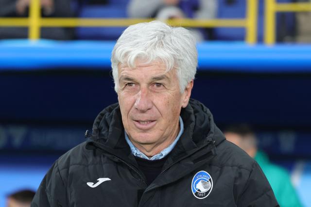 Atalanta's Italian coach Gian Piero Gasperini looks on ahead of the Italian Super Cup semi-final football match Between Inter Milan and Atalanta at the Al -Awwal Park in Riyadh on January 2, 2025. (Photo by Fayez NURELDINE / AFP)