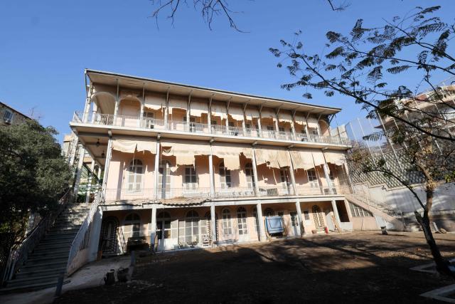 The French ambassador's residence stands inside the France's embassy complex in Damascus on January 3, 2025. France's Foreign Minister Jean-Noel Barrot expressed his hope during his visit on January 3 for a "sovereign, stable and peaceful" Syria as he visited Damascus for talks on behalf of the European Union. (Photo by ANWAR AMRO / AFP)