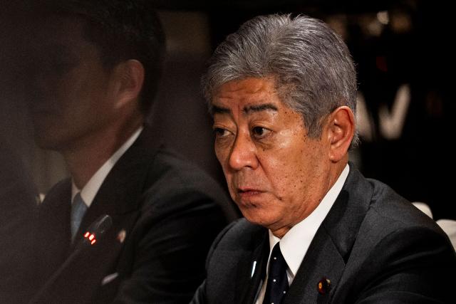 Japan's Foreign Minister Takeshi Iwaya (R) holds talks with Philippines' Secretary of Foreign Affairs Enrique Manalo (not pictured) during their bilateral meeting in Manila on January 15, 2025. (Photo by LISA MARIE DAVID / POOL / AFP)