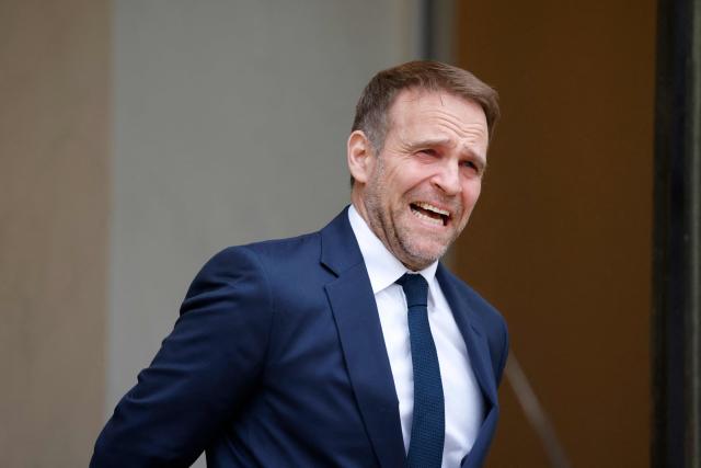 France's Minister in charge of Industry and Energy Marc Ferracci leaves after the weekly cabinet meeting at the presidential Elysee Palace in Paris, on Janaury 15, 2025. (Photo by Ludovic MARIN / AFP)