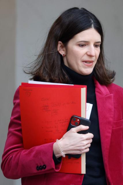 France's Secretary of State for AI and Digital Technology Clara Chappaz leaves after the weekly cabinet meeting at the presidential Elysee Palace in Paris, on Janaury 15, 2025. (Photo by Ludovic MARIN / AFP)