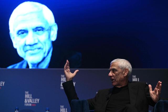 Indian-US businessman Vinod Khosla, founder of Khosla Ventures, speaks during the Hill & Valley Forum at the US Capitol Visitor Center Auditorium in Washington, DC, on April 30, 2025. (Photo by Brendan SMIALOWSKI / AFP)