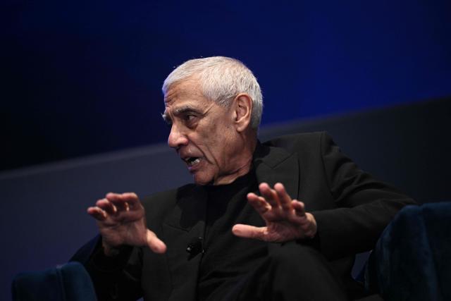 Indian-US businessman Vinod Khosla, founder of Khosla Ventures, speaks during the Hill & Valley Forum at the US Capitol Visitor Center Auditorium in Washington, DC, on April 30, 2025. (Photo by Brendan SMIALOWSKI / AFP)