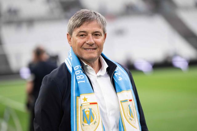 Former Olympique de Marseille's Serbian midfielder Dragan Stojkovic looks on prior to a Legends football match to celebrate the 125th Anniversary of Olympique de Marseille (OM) football club at the Stade Velodrome in Marseille, southern France, on May 2, 2025.  (Photo by MIGUEL MEDINA / AFP)