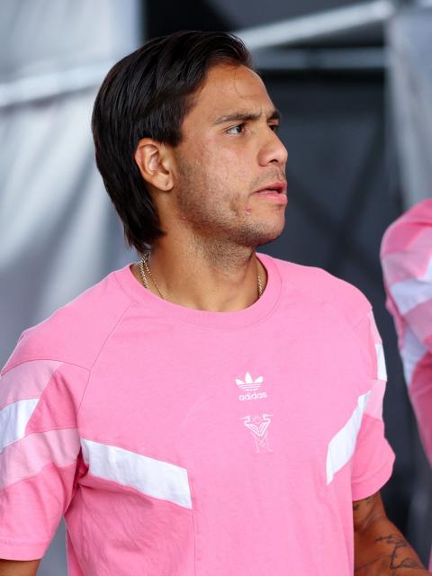 Inter Miami's Venezuelan midfielder #08 Telasco Segovia arrives for the MLS football match between Inter Miami FC and the New York Red Bulls, at Chase Stadium in Fort Lauderdale, Florida on May 3, 2025. (Photo by Chris Arjoon / AFP)