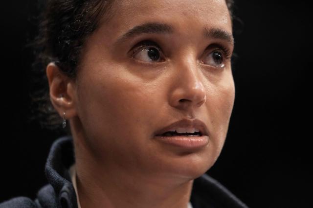 Stephanie Turner, the US fencer who refused to compete against a transgender opponent, testifies during a House Oversight DOGE Subcommittee hearing on trans people in women's sports on Capitol Hill in Washington, DC, on May 7, 2025. (Photo by Oliver Contreras / AFP)