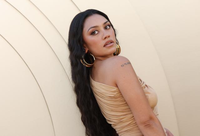 New Zealand actress Luciane Buchanan attends Gold House 4th Gold Gala at the Music Center in Los Angeles, May 10, 2025. Gold Gala, the annual gathering of top Asian Pacific and multicultural leaders, celebrates the 100 most impactful Asian Pacific changemakers in culture and society over the past year. (Photo by Michael Tran / AFP)