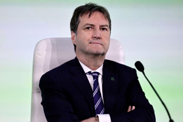 BNP Parisbas' financial director Lars Machenil looks on during the general assembly of BNP Paribas banking group in Paris on May 13, 2025. (Photo by STEPHANE DE SAKUTIN / AFP)