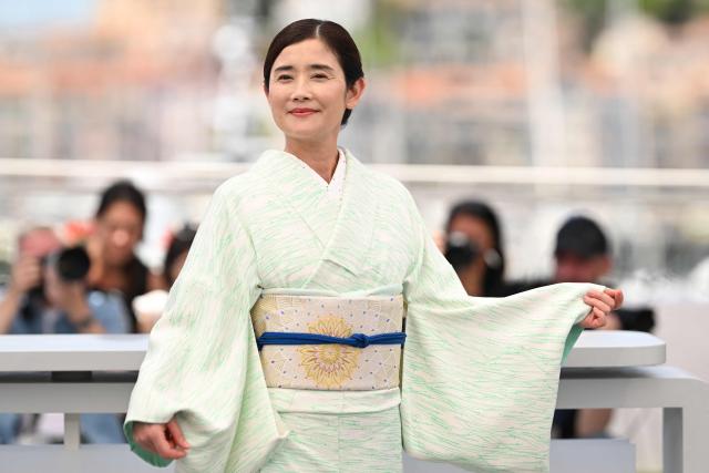 Japanese actress Hikari Ishida pose during a photocall for the film "Runowaru" (Renoir) at the 78th edition of the Cannes Film Festival in Cannes, southern France, on May 18, 2025. (Photo by Miguel Medina / AFP)