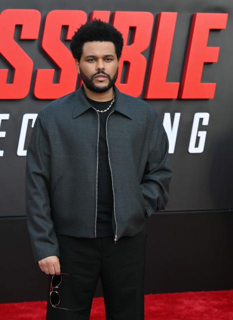 Abel  Tesfaye, knowen as 'The Weeknd', arrives for the US premiere of “Mission: Impossible - The Final Reckoning” at the Lincoln Center Fountain Plaza in New York on May 18, 2025. (Photo by ANGELA WEISS / AFP)