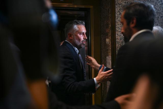 Portuguese Socialist Party leader Pedro Nuno Santos is pictured during the election night in Lisbon early on May 19, 2025. The leader of Portugal's opposition Socialist Party said early today that he would step down after his group suffered a drubbing in a weekend general election. (Photo by Patricia DE MELO MOREIRA / AFP)