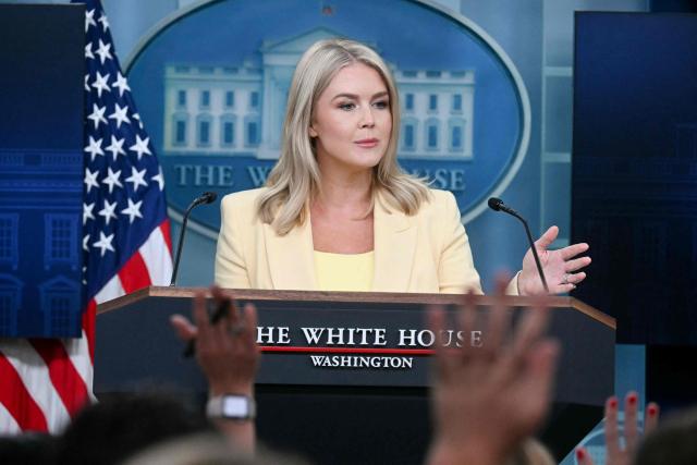 White House Press Secretary Karoline Leavitt speaks during the daily briefing in the Brady Briefing Room of the White House in Washington, DC, on May 19, 2025. (Photo by Jim WATSON / AFP)