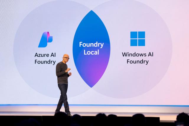 Microsoft Chairman and Chief Executive Officer Satya Nadella speaks during the Microsoft Build conference opening keynote in Seattle, Washington on May 19, 2025. (Photo by Jason Redmond / AFP)