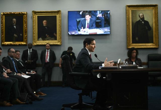 US Secretary of State Marco Rubio testifies before a House Subcommittee on National Security, Department of State, and Related Programs hearing on the budget for the Department of State, on Capitol Hill in Washington, DC on May 21, 2025. (Photo by Brendan SMIALOWSKI / AFP)