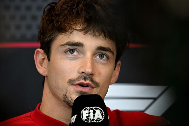 Ferrari's Monegasque driver Charles Leclerc attends the drivers press conference at the Circuit de Monaco in Monaco, on May 22, 2025, ahead of the Formula One Monaco Grand Prix. (Photo by Gabriel BOUYS / AFP) (Photo by GABRIEL BOUYS / AFP)
