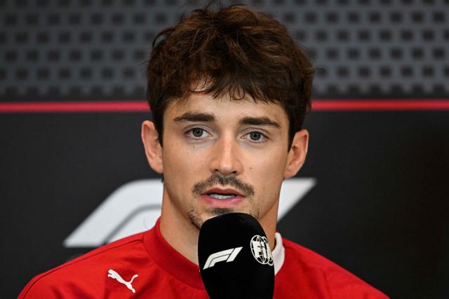 Ferrari's Monegasque driver Charles Leclerc attends the drivers press conference at the Circuit de Monaco in Monaco, on May 22, 2025, ahead of the Formula One Monaco Grand Prix. (Photo by Gabriel BOUYS / AFP) (Photo by GABRIEL BOUYS / AFP)