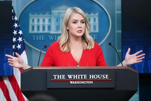 White House Press Secretary Karoline Leavitt speaks during the daily briefing in the Brady Briefing Room of the White House in Washington, DC, on May 29, 2025. (Photo by Jim WATSON / AFP)