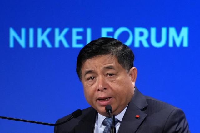 Vietnamese Deputy Prime Minister Nguyen Chi Dung delivers a speech during the Nikkei Forum 30th Future of Asia in Tokyo on May 30, 2025. (Photo by JIJI Press / AFP) / Japan OUT