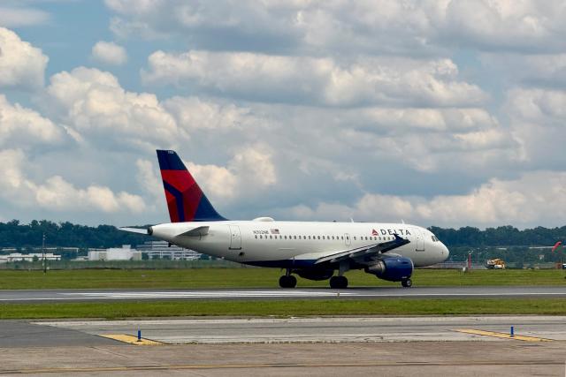 A Delta Airlines plane takes off from Washington Reagan National Airport in Arlington, Virginia, on May 30, 2025. (Photo by Daniel SLIM / AFP)