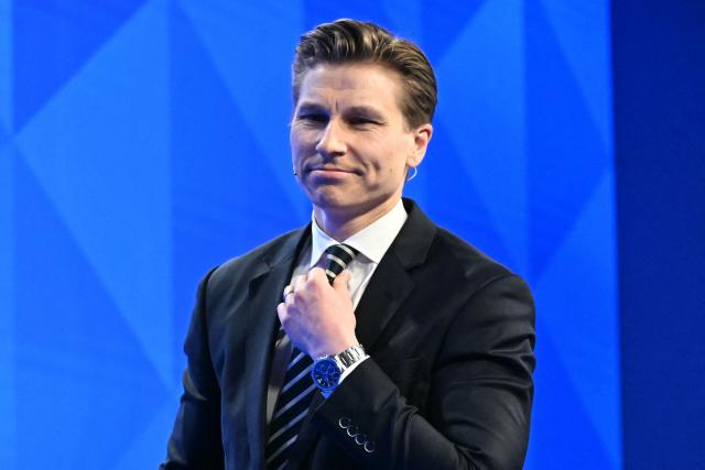 Finland's Defence Minister Antti Hakkanen attends the fifth plenary session at the Shangri-La Dialogue Summit in Singapore on June 1, 2025. (Photo by MOHD RASFAN / AFP)
