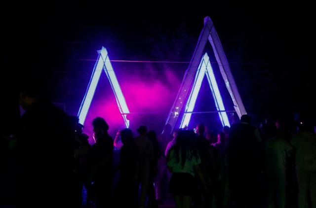 Youth from across Iraq and several European countries take part in in the Oceanic Avalanche Electronic Music Festival on top of the Haibat Sultan Mountain in the town of Koye (Koysinjaq), east of Arbil, the capital of the autonomous Kurdish region of northern Iraq, on May 31, 2025. (Photo by Safin HAMID / AFP)
