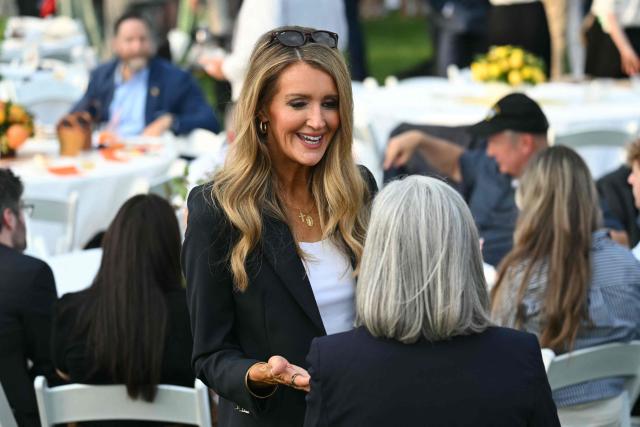 Administrator of the Small Business Administration Kelly Loeffler attends the Congressional Picnic on the South Lawn of the White House in Washington, DC, on June 12, 2025. (Photo by SAUL LOEB / AFP)
