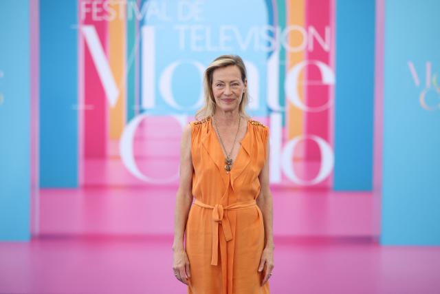 US-Canadian actress Gabrielle Lazure poses during a photocall as part of the 64th Monte-Carlo Television Festival in the principality of Monaco on June 16, 2025. (Photo by Valery HACHE / AFP)