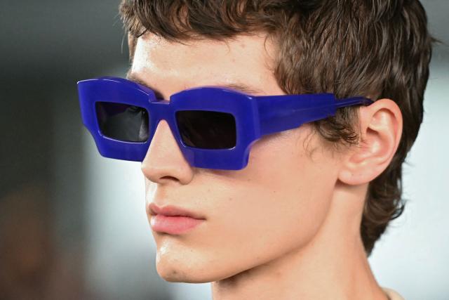 A model presents a creation by Junya Watanabe Man for the Menswear Ready-to-wear Spring-Summer 2026 collection as part of the Paris Fashion Week in Paris, on June 27, 2025. (Photo by EMMA DA SILVA / AFP)