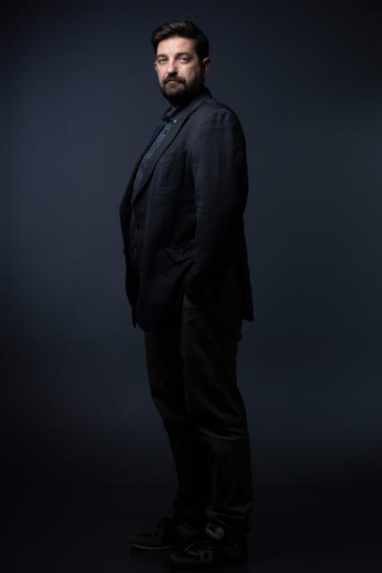 (FILES) Portuguese theatre actor, director, dramaturge and director of the Festival d'Avignon Tiago Rodrigues, poses during a photo session in Paris on September 15, 2022. Between discoveries and leading figures of the European scene, The Festival d'Avignon, which features 42 performances, including 32 world premieres for 2025 and 20 specifically in Avignon, offers "a great diversity of aesthetics," says Tiago Rodrigues, its director, in an interview with AFP. (Photo by Joël SAGET / AFP)
