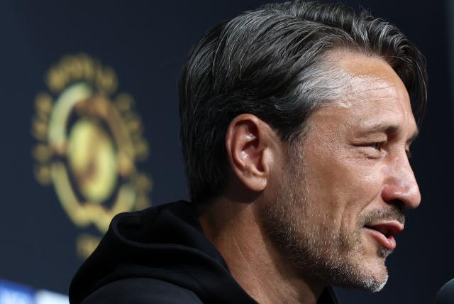 Borussia Dortmund's Croatian head coach Niko Kovac speaks during a press conference at the Mercedes-Benz Stadium in Atlanta on June 30, 2025, ahead of the FIFA Club World Cup 2025 last 16 football match between Germany's Borussia Dortmund and Mexico's Monterrey. (Photo by FRANCK FIFE / AFP)