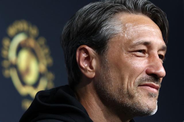 Borussia Dortmund's Croatian head coach Niko Kovac looks on during a press conference at the Mercedes-Benz Stadium in Atlanta on June 30, 2025, ahead of the FIFA Club World Cup 2025 last 16 football match between Germany's Borussia Dortmund and Mexico's Monterrey. (Photo by FRANCK FIFE / AFP)