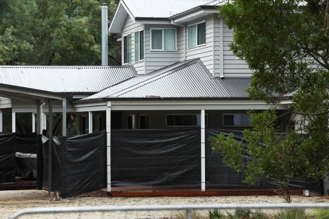 A general view shows the home of Erin Patterson, an Australian woman who was on trial after being accused of murdering three members of her husband's family with a toxic mushroom-laced beef Wellington lunch, in Leongatha on July 1, 2025. Jury members retired on June 30 to decide the fate of an Australian woman accused of murdering three members of her husband's family with a toxic mushroom-laced beef Wellington lunch. Jurors began deliberating their verdict on 50-year-old home cook Erin Patterson after a nine-week trial. (Photo by Martin KEEP / AFP)