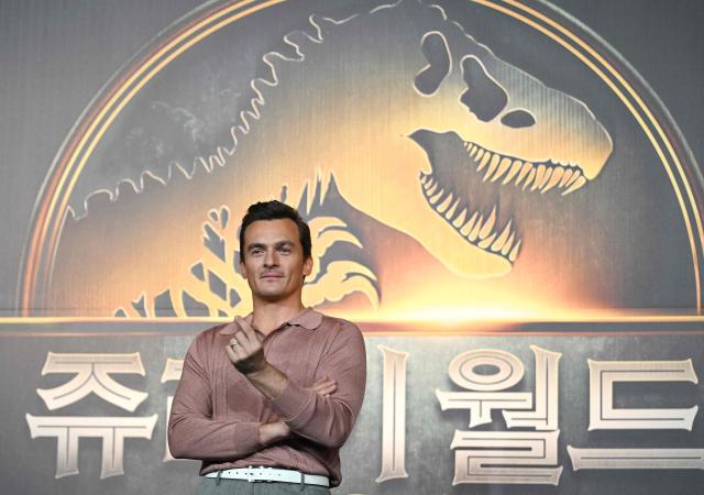 British actor Rupert Friend poses for a photo session during a press conference to promote the film "Jurassic World: Rebirth" in Seoul on July 1, 2025. (Photo by Jung Yeon-je / AFP)