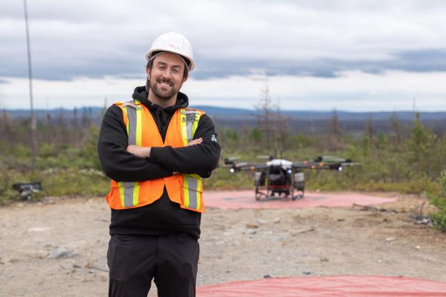 Cameron Jones, co-founder of Flash Forest, stands for a portrait in Chibougamau, Quebec, Canada, a location where the company Flash Forest uses drones to plant tree seeds, on June 19, 2025. Forests in Northern Quebec province were ravaged by wildfires in the summer of 2023 and for the second year in a row a pilot project has been using drones to plant new black spruces and jack pines. Rather than simply dropping seeds from high above, the company Flash Forest, which is leading the initiative, uses seeds protected in capsules that also contain water and nutrients, as well as fungi, to maximize their growing potential. "There is a niche that's appropriate for drone reforestation which we've spent the last five years narrowing in on," Flash Forest cofounder Cameron Jones explains. The company focuses its efforts on forests that were scorched in the last year or two and excludes older burn sites that already have vegetation that can crowd out new seeds. (Photo by François Robert-Durand / AFP)