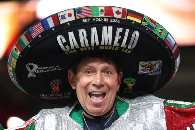 A fan of Monterrey poses for a picture ahead of the FIFA Club World Cup 2025 round of 16 football match between Germany's Borussia Dortmund and Mexico's Monterrey at the Mercedes-Benz Stadium in Atlanta on July 1, 2025. (Photo by CHARLY TRIBALLEAU / AFP)