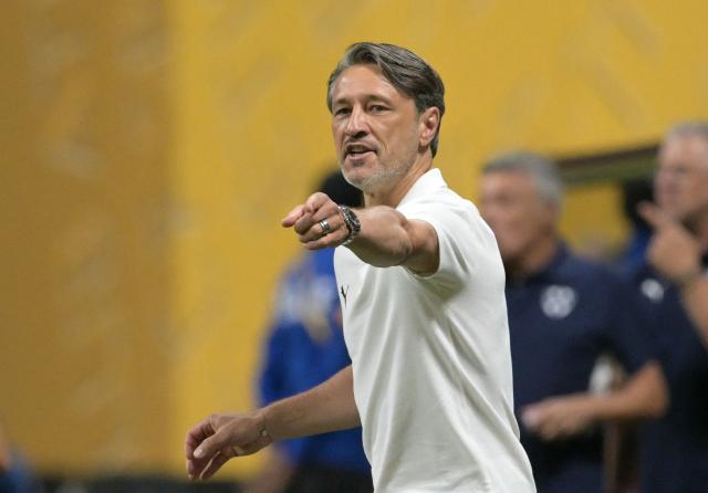 Borussia Dortmund's Croatian head coach Niko Kovac gestures during the FIFA Club World Cup 2025 round of 16 football match between Germany's Borussia Dortmund and Mexico's Monterrey at the Mercedes-Benz Stadium in Atlanta on July 1, 2025. (Photo by JUAN MABROMATA / AFP)