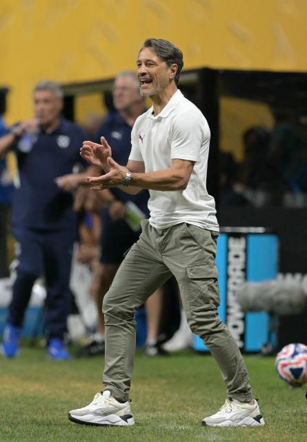 Borussia Dortmund's Croatian head coach Niko Kovac gestures during the FIFA Club World Cup 2025 round of 16 football match between Germany's Borussia Dortmund and Mexico's Monterrey at the Mercedes-Benz Stadium in Atlanta on July 1, 2025. (Photo by JUAN MABROMATA / AFP)