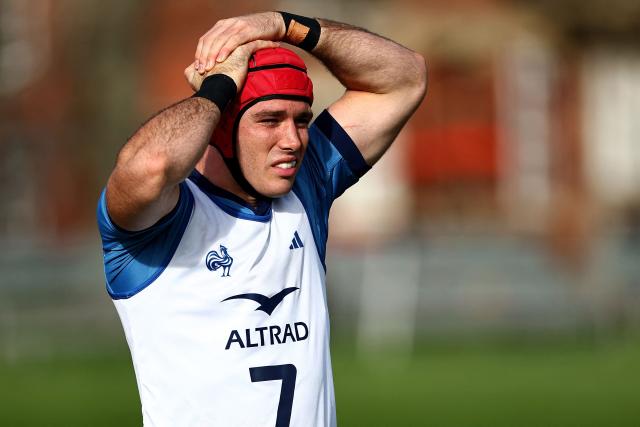 France’s Killian Tixeront takes part in a training session in Auckland on July 2, 2025, ahead of their three-match international rugby series against New Zealand, with the first Test match to be played in Dunedin on July 5. (Photo by DAVID ROWLAND / AFP)