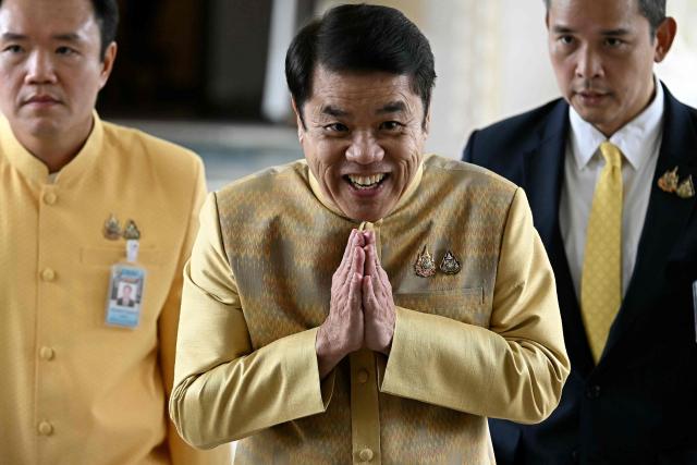 Thailand's acting Prime minister Suriya Jungrungreangkit arrives at the Government House in Bangkok on July 2, 2025. (Photo by Lillian SUWANRUMPHA / AFP)