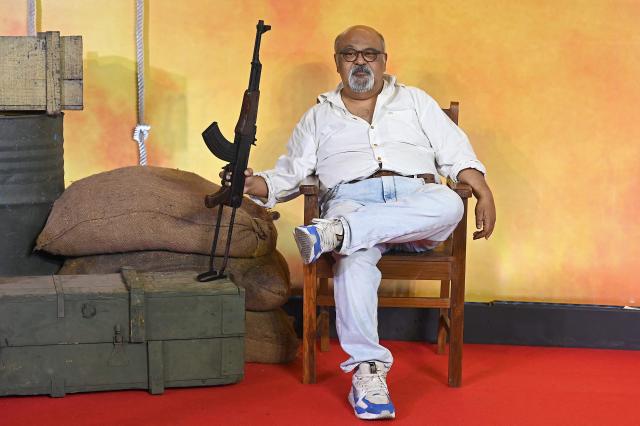 Bollywood actor Saurabh Shukla poses during the trailer launch of his upcoming Indian Hindi-language movie ‘Maalik’, in Mumbai on July 1, 2025. (Photo by Sujit JAISWAL / AFP)