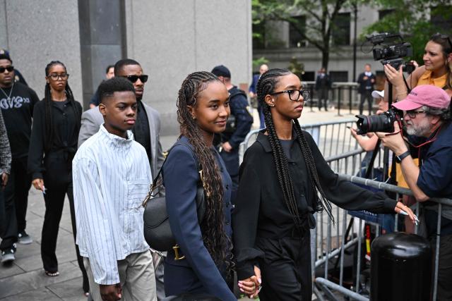 Family members of Sean "Diddy" Combs depart federal court after a verdict was announced in Sean "Diddy" Combs' sex trafficking trial on July 2, 2025 in New York. Music mogul Sean "Diddy" Combs was found not guilty of racketeering and sex trafficking but convicted of a less serious prostitution charge after a high-profile seven week trial in New York. (Photo by ANGELA WEISS / AFP)