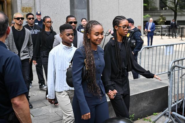 Family members of Sean "Diddy" Combs depart federal court after a verdict was announced in Sean "Diddy" Combs' sex trafficking trial on July 2, 2025 in New York. Music mogul Sean "Diddy" Combs was found not guilty of racketeering and sex trafficking but convicted of a less serious prostitution charge after a high-profile seven week trial in New York. (Photo by ANGELA WEISS / AFP)