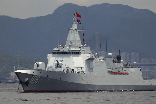 China’s first domestically built aircraft carrier Shandong's escort ship destroyer Yanan is anchored after arriving in Hong Kong on July 3, 2025. Commissioned in 2019, the 305-metre-long (1,000 feet) Shandong is China's second carrier and key to the country's regional ambitions under President Xi Jinping, who oversaw a massive naval buildup that has rattled Asian neighbours. (Photo by May JAMES / AFP)