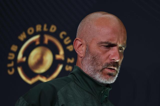 Chelsea's Italian head coach Enzo Maresca attends a press conference at the Lincoln Financial Field Stadium in Philadelphia on July 3, 2025, ahead of the FIFA Club World Cup 2025 quarterfinal football match between Brazil's Palmeiras and England's Chelsea on July 4. (Photo by FRANCK FIFE / AFP)