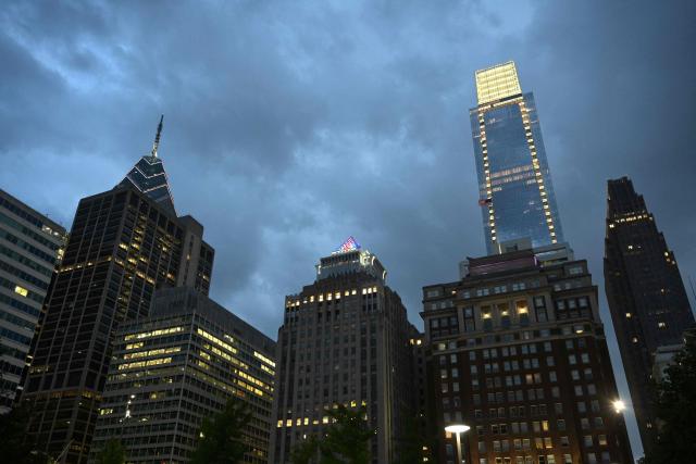 View of skyscrapers in Philadelphia, Pennsylvania, on July 3, 2025. (Photo by JUAN MABROMATA / AFP)