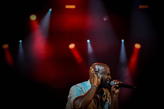 US rapper Kevin Mercer of De La Soul band performs on stage during the 79th edition of the Les Nuits de Fourviere at the Theatre Antique de Lyon Fourviere in Lyon, eastern France, on July 5,2025. (Photo by OLIVIER CHASSIGNOLE / AFP)