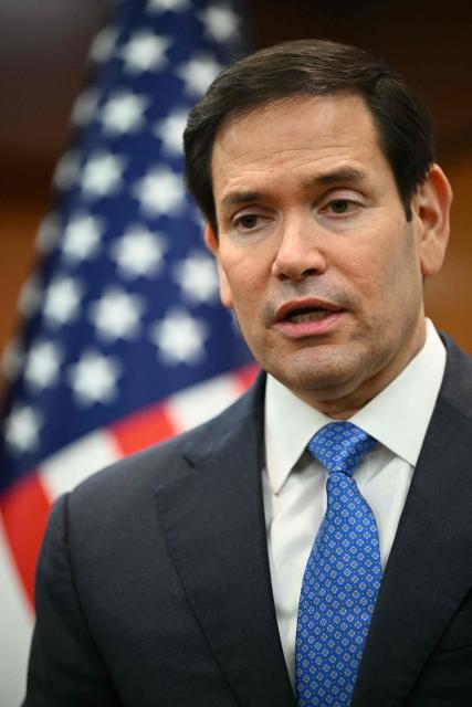 US Secretary of State Marco Rubio gives a media briefing during the ASEAN Foreign Ministers' Meeting at the Convention Centre in Kuala Lumpur on July 11, 2025. (Photo by Mandel NGAN / POOL / AFP)