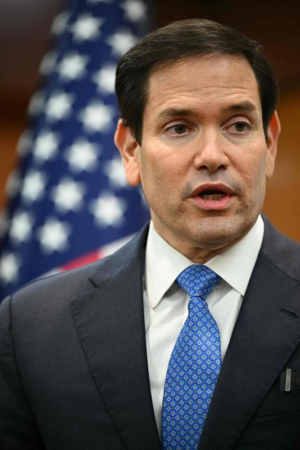 US Secretary of State Marco Rubio gives a media briefing during the ASEAN Foreign Ministers' Meeting at the Convention Centre in Kuala Lumpur on July 11, 2025. (Photo by Mandel NGAN / POOL / AFP)