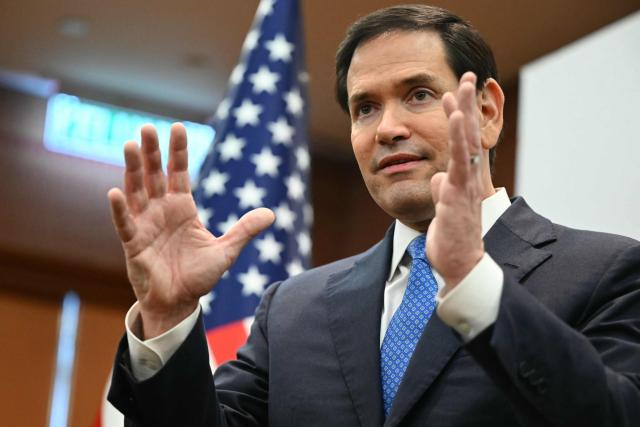 US Secretary of State Marco Rubio gives a media briefing during the ASEAN Foreign Ministers' Meeting at the Convention Centre in Kuala Lumpur on July 11, 2025. (Photo by Mandel NGAN / POOL / AFP)