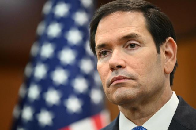 US Secretary of State Marco Rubio looks on as he gives a media briefing during the ASEAN Foreign Ministers' Meeting at the Convention Centre in Kuala Lumpur on July 11, 2025. (Photo by Mandel NGAN / POOL / AFP)